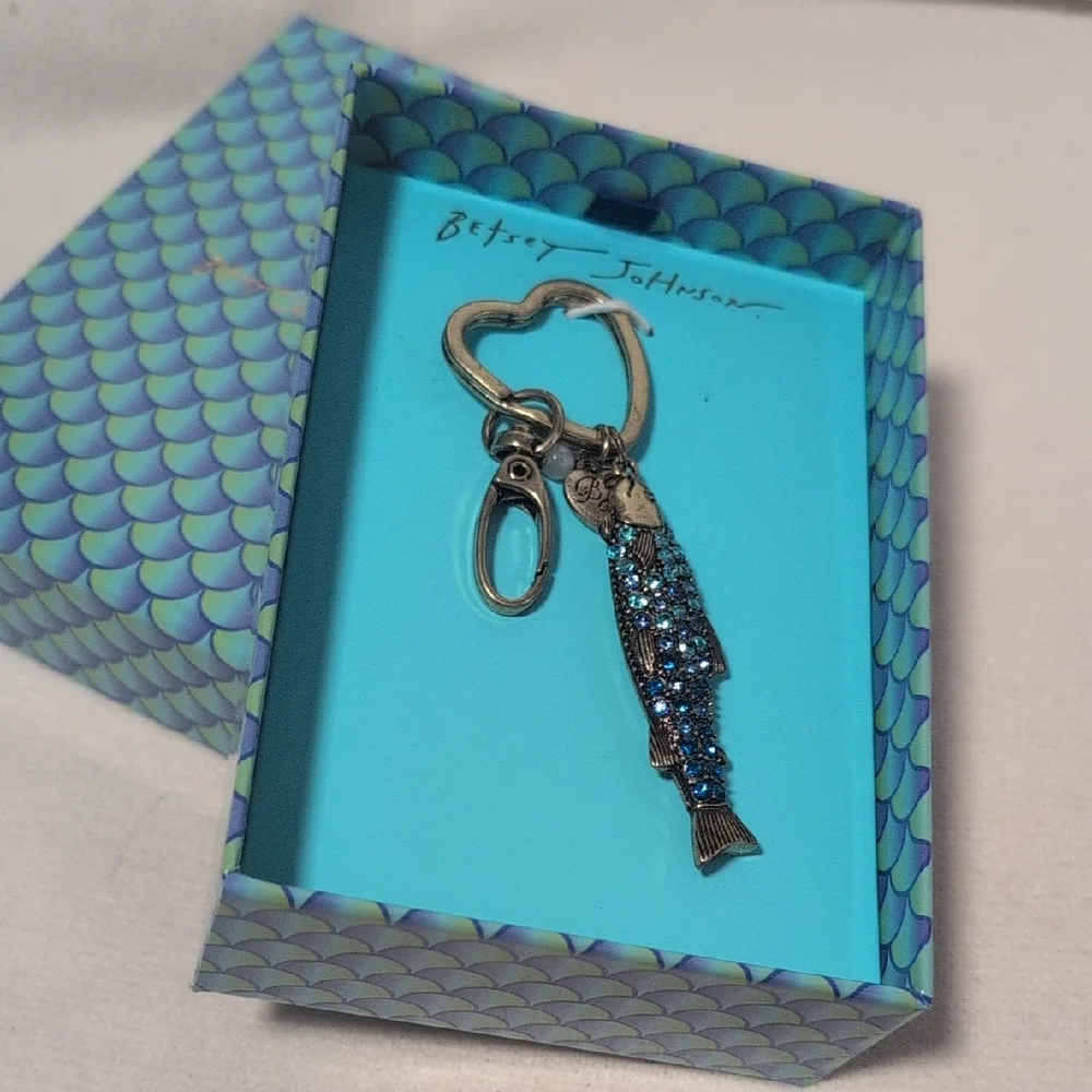 Betsey Johnson Sardine Fish Keychain/Bag Charm